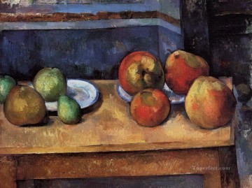  Pears Painting - Still Life Apples and Pears Paul Cezanne